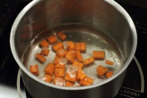 Boiled rice with vegetables