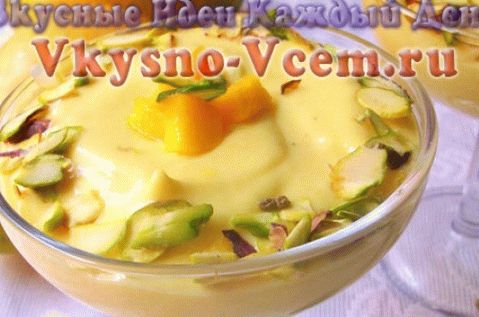 curd cocktail with vegetables and mango