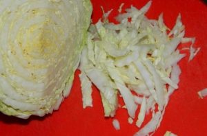 Vegetable salad with caraway seeds