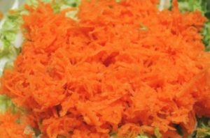 Vegetable salad with caraway seeds