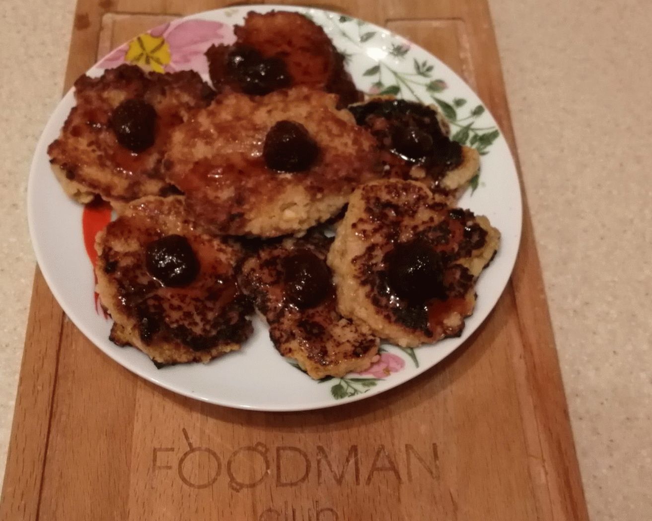 Oatmeal pancakes on the water