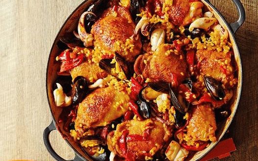 Photo of Paella with Chicken and Seafood