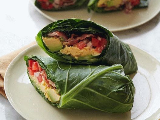 Photo of the Paleo-burrito in cabbage leaves (paleo diet)