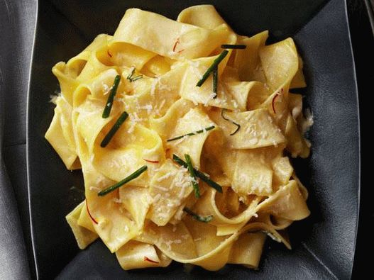 Photo of Papardelle with saffron for candlelight dinner