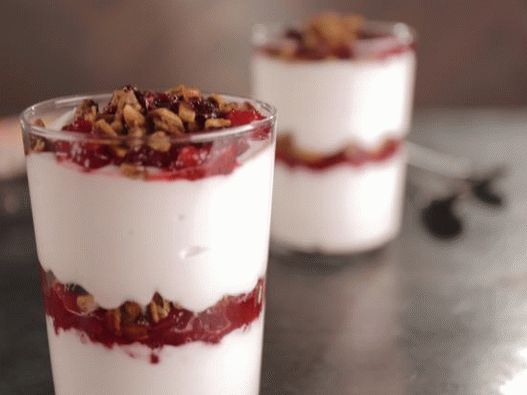 Photo of Parfait with yogurt, granola and cranberries