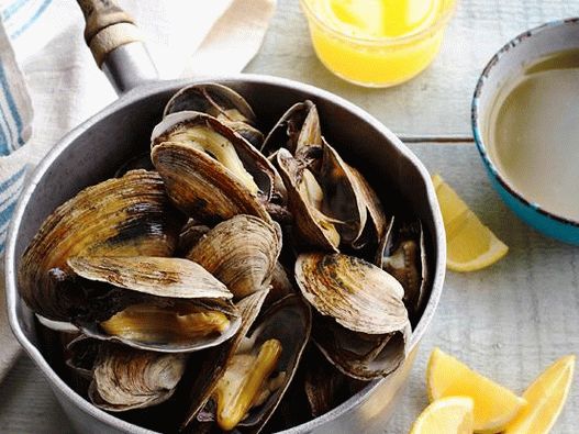 Photo New England-style steam mollusks