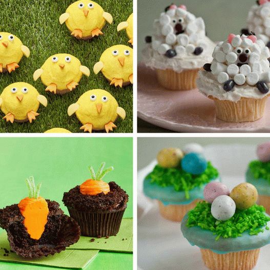 Photo Easter cupcakes with decor