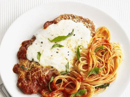 Photo of Pasta cappellini with chicken meatballs and mozzarella
