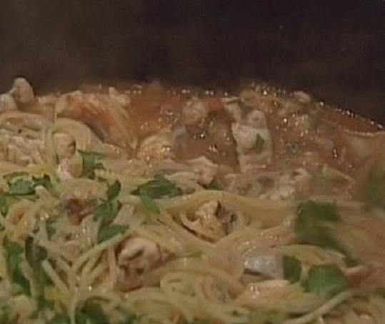 Halibut pasta with cheese
