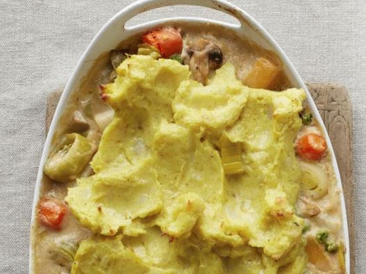 Photo Shepherd's pie with rutabaga, turnips and curry seasoning