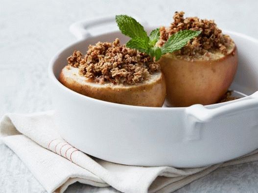 Photo of Baked apples with bacon and maple cream