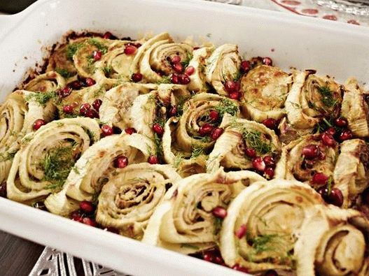 Photo Baked fennel with cheese