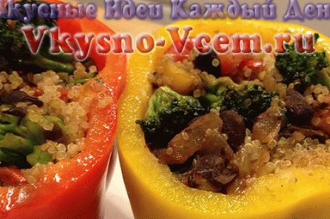 Bell pepper stuffed with vegetables for the winter