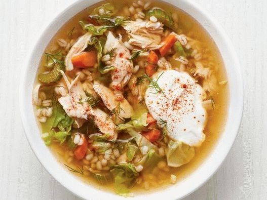 Photo Pearl Barley Chicken Soup