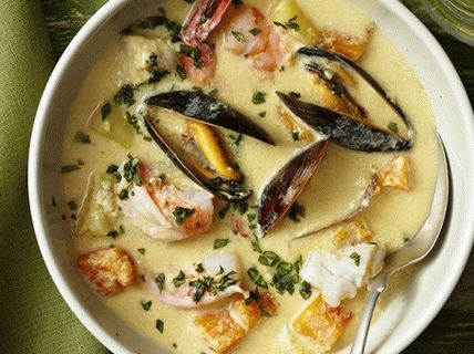 Photo of Peruvian seafood soup puree