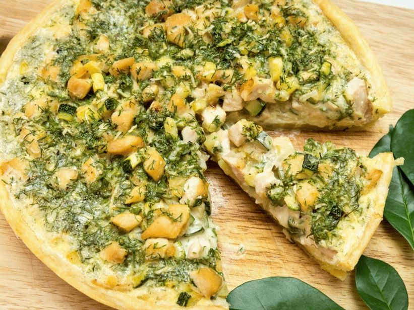 Sand quiche with zucchini