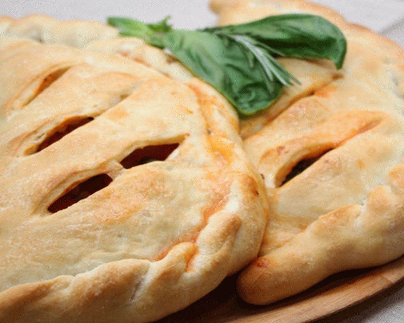 Pizza Calzone with vegetables
