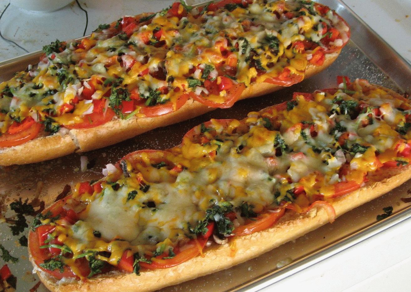 Pizza on the loaf