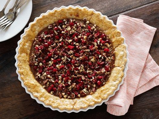 Photo Sweet Potato Pie with Walnut and Cranberry Sprinkle