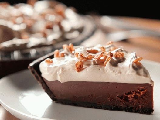 Photo Pie with chocolate and coffee cream