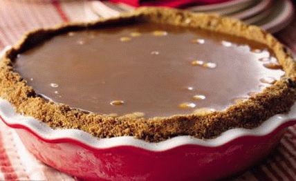 Photo Pie with chocolate ice cream without baking
