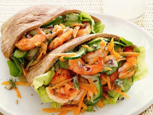 Photo of Pete with shrimp salad