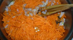 Pilaf with rabbit meat