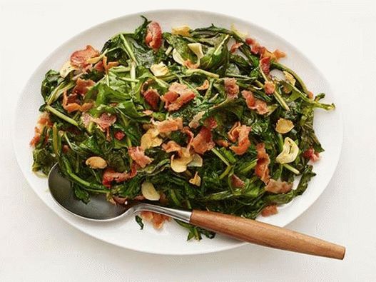 Greens Steamed with Bacon