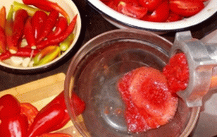 Horseradish tomatoes