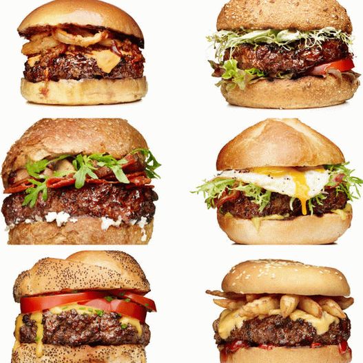 Photo Simple and delicious toppings for burgers