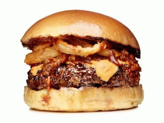 Cheeseburgers with Chilli and Onion Rings
