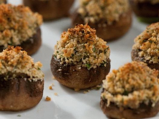 Photo of the dish - Mushroom caps stuffed with pecorino cheese and herbs