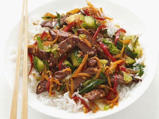 Steak-fry steak in sesame oil