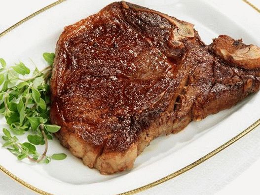 Pan-fried steak tibone