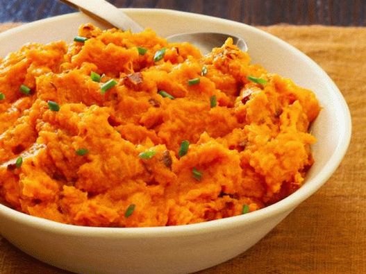 Spicy sweet potato puree