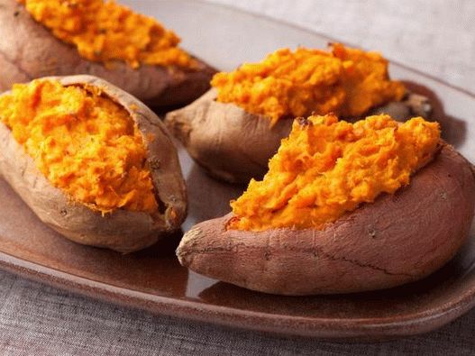 Sweet Potato Stuffed with Curd Cheese