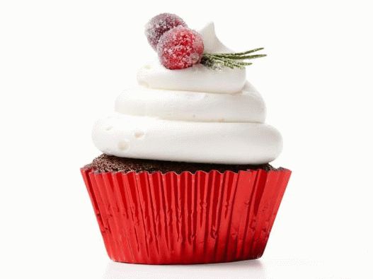 Photo Spicy cupcakes with candied cranberries