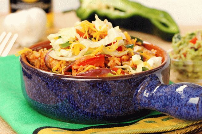 Spicy rice with chicken