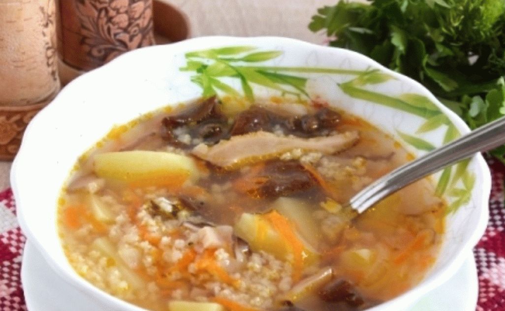 Millet Kulesh with mushrooms