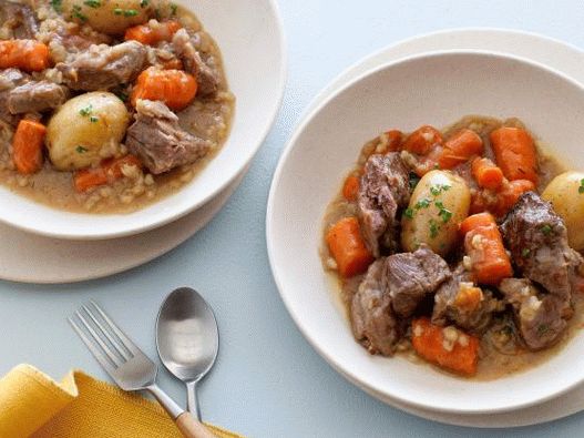 Irish mutton and pearl barley stew in Irish