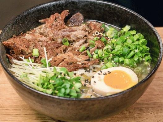 Photo of Ramen in Tonkotsu Broth with Crispy Roasted Duck
