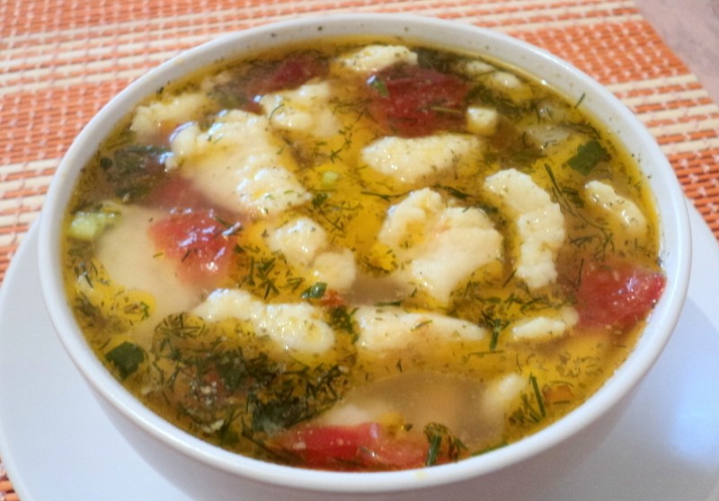 Pickle with dumplings
