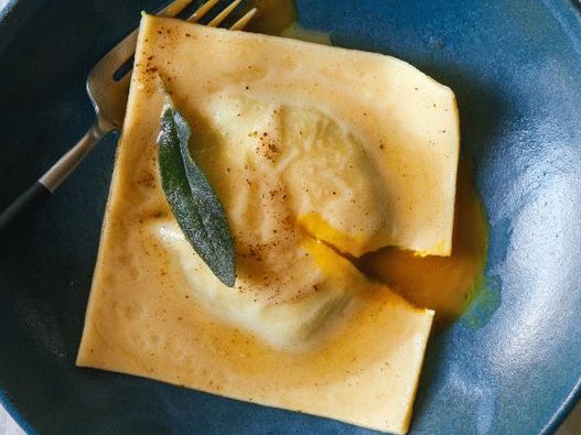 Photo of Ravioli with spinach and yolk