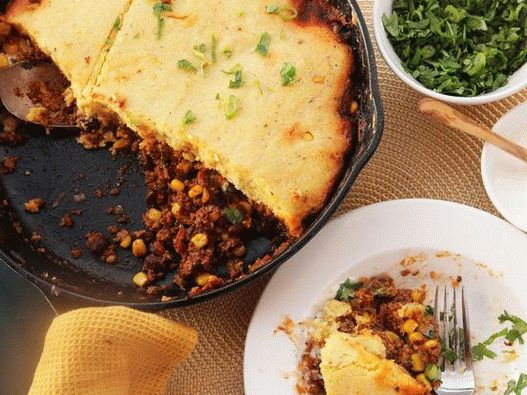Tamale Mexican Corn Casserole with Beef and Pork