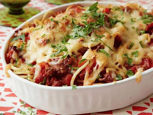 Baked Capellini with Meat Sauce
