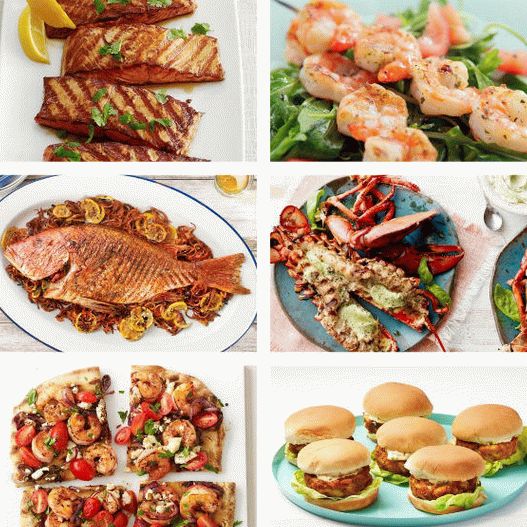Photo Recipes for grilling: salmon, shrimp and other seafood