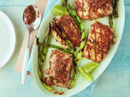 Photo - Grilled mahi-mahi fish in a spicy marinade