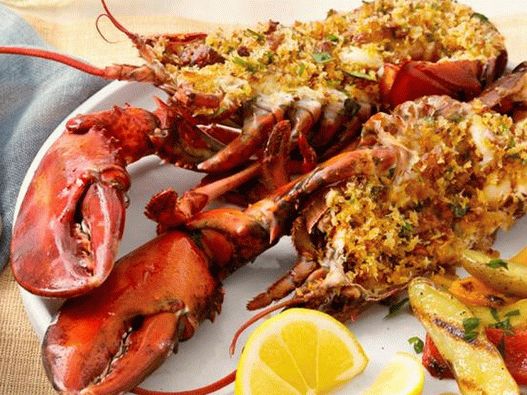 Photos - Stuffed grilled lobsters in Portuguese