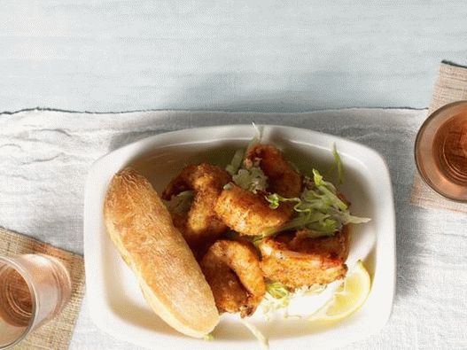 Photo - Buns with fried shrimp in batter