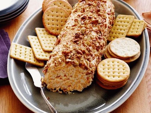 Cheese log with Ranch sauce